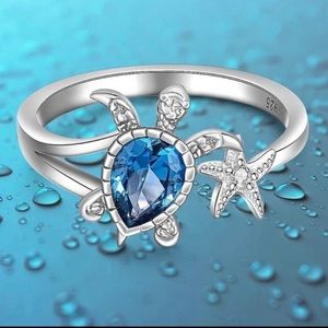 Sea Turtle Starfish Ring
